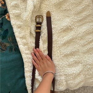 Aritzia Legendary Solid Brass Leather Belt